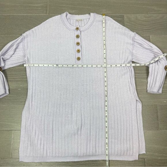 Free People Around the Clock Pullover Cozy Lavender Oversized Sweater Tunic XS - Picture 15 of 16